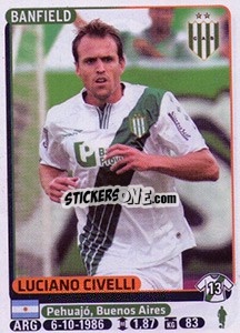 Sticker Luciano Civelli - Fùtbol Argentino 2015 - Panini
