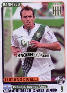 Cromo Luciano Civelli - Fùtbol Argentino 2015 - Panini