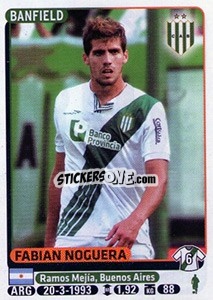 Sticker Fabian Nogueira - Fùtbol Argentino 2015 n. 68 - Panini
