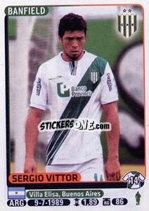 Sticker Sergio Vittor - Fùtbol Argentino 2015 n. 69 - Panini
