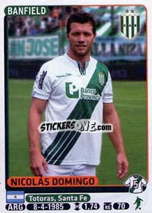 Sticker Nicolas Domingo - Fùtbol Argentino 2015 n. 70 - Panini