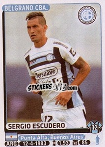 Sticker Sergio Escudero - Fùtbol Argentino 2015 n. 80 - Panini