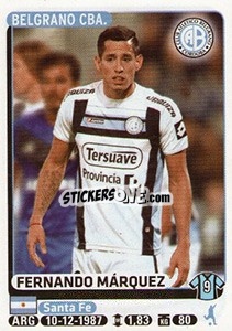 Sticker Fernando Marquez - Fùtbol Argentino 2015 n. 90 - Panini