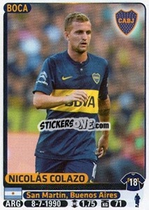 Cromo Nicolas Colazo - Fùtbol Argentino 2015 n. 95 - Panini