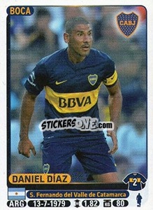Sticker Daniel Diaz - Fùtbol Argentino 2015 - Panini