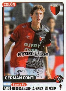 Sticker German Conti - Fùtbol Argentino 2015 n. 112 - Panini