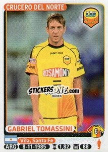 Cromo Gabriel Tomassini - Fùtbol Argentino 2015 - Panini