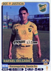 Sticker Rafael Delgado - Fùtbol Argentino 2015 - Panini