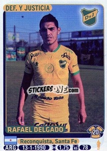 Cromo Rafael Delgado - Fùtbol Argentino 2015 - Panini