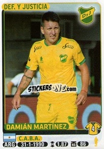 Sticker Damian Martinez - Fùtbol Argentino 2015 - Panini