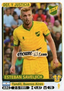 Sticker Esteban Saveljich - Fùtbol Argentino 2015 n. 146 - Panini