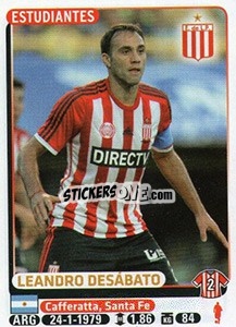 Sticker Leandro Desabato - Fùtbol Argentino 2015 - Panini