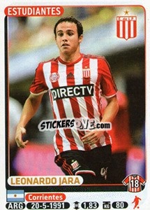 Sticker Leonardo Jara - Fùtbol Argentino 2015 n. 164 - Panini