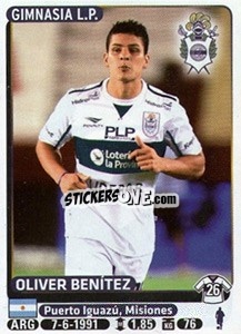 Cromo Oliver Benitez - Fùtbol Argentino 2015 - Panini