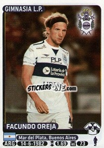 Sticker Facundo Oreja - Fùtbol Argentino 2015 - Panini