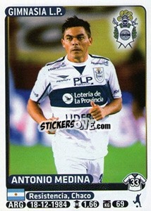 Figurina Antonio Medina - Fùtbol Argentino 2015 - Panini