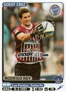 Figurina Rodrigo Rey - Fùtbol Argentino 2015 - Panini