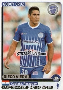 Sticker Diego Viera - Fùtbol Argentino 2015 - Panini
