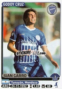 Sticker Juan Carro - Fùtbol Argentino 2015 - Panini