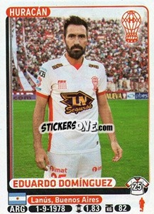 Cromo Eduardo Dominguez - Fùtbol Argentino 2015 - Panini