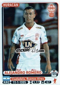 Sticker Alejandro Romero - Fùtbol Argentino 2015 - Panini
