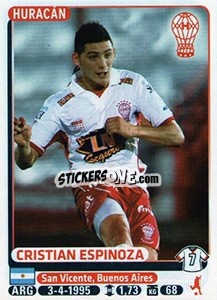 Sticker Cristian Espinoza - Fùtbol Argentino 2015 n. 211 - Panini