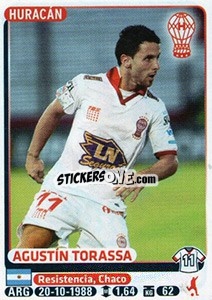 Sticker Agustin Torassa - Fùtbol Argentino 2015 - Panini