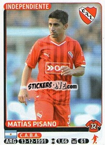 Sticker Matias Pisano - Fùtbol Argentino 2015 n. 225 - Panini