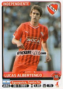 Cromo Lucas Albertengo - Fùtbol Argentino 2015 - Panini