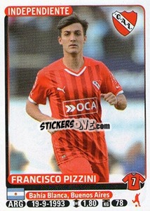 Sticker Francisco Pizzini - Fùtbol Argentino 2015 - Panini