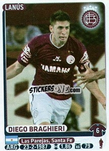 Sticker Diego Braghieri - Fùtbol Argentino 2015 n. 233 - Panini