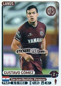 Sticker Gustavo Gomez - Fùtbol Argentino 2015 - Panini