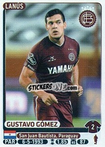 Cromo Gustavo Gomez - Fùtbol Argentino 2015 - Panini