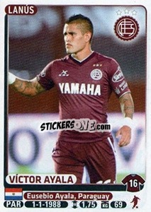 Sticker Victor Ayala - Fùtbol Argentino 2015 - Panini