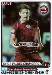 Sticker Jorge Valdez Chamorro - Fùtbol Argentino 2015 - Panini