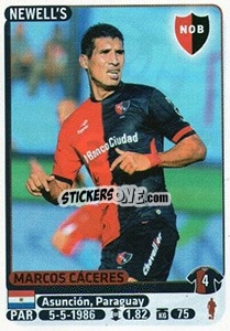 Sticker Marcos Caceres - Fùtbol Argentino 2015 - Panini