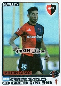 Sticker Milton Casco - Fùtbol Argentino 2015 - Panini