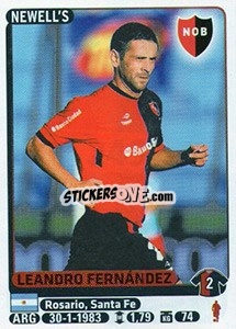 Sticker Leandro Fernandez - Fùtbol Argentino 2015 n. 249 - Panini