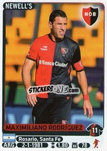 Sticker Maxi Rodriguez - Fùtbol Argentino 2015 n. 253 - Panini