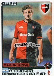 Sticker Martin Tonso - Fùtbol Argentino 2015 n. 254 - Panini