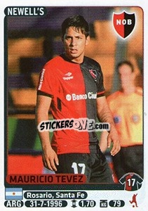 Sticker Mauricio Tevez - Fùtbol Argentino 2015 n. 258 - Panini