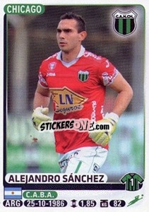Sticker Alejandro Sanchez - Fùtbol Argentino 2015 - Panini