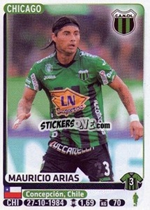 Sticker Mauricio Arias - Fùtbol Argentino 2015 n. 262 - Panini