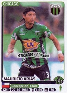 Figurina Mauricio Arias - Fùtbol Argentino 2015 - Panini