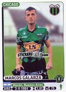 Sticker Marcos Galarza - Fùtbol Argentino 2015 n. 264 - Panini