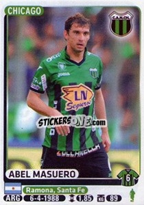 Sticker Abel Masuero - Fùtbol Argentino 2015 - Panini