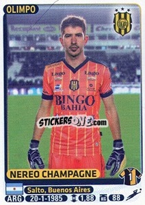 Sticker Nereo Champagne - Fùtbol Argentino 2015 - Panini