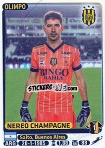 Figurina Nereo Champagne - Fùtbol Argentino 2015 n. 276 - Panini