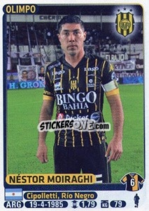Sticker Nestor Moiraghi - Fùtbol Argentino 2015 - Panini