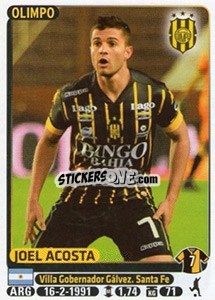 Sticker Joel Acosta - Fùtbol Argentino 2015 - Panini